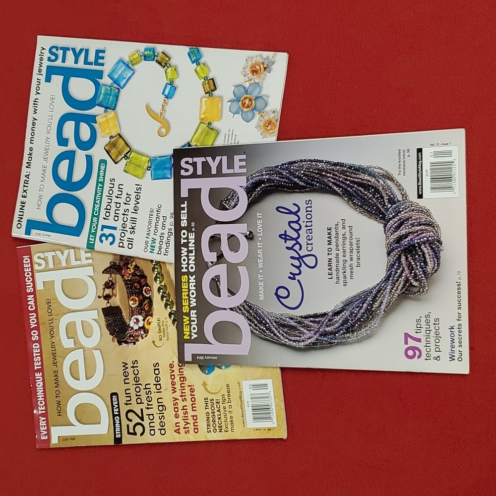 3 issues 'Bead Style March and May 2012 January 2014 crafting DIY Jewelry